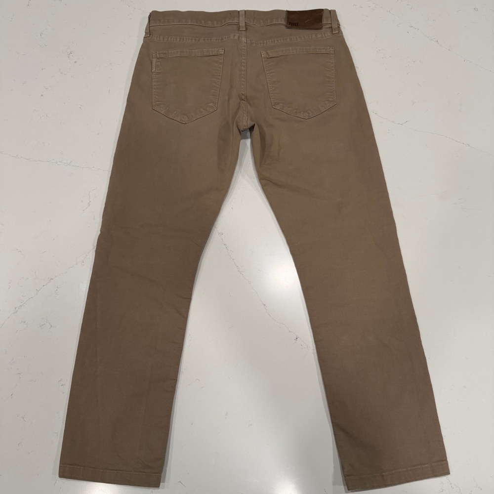 Paige Men’s Lennox Slim Fit Stretch Light Brown Jeans 28x26 - Picture 3 of 9